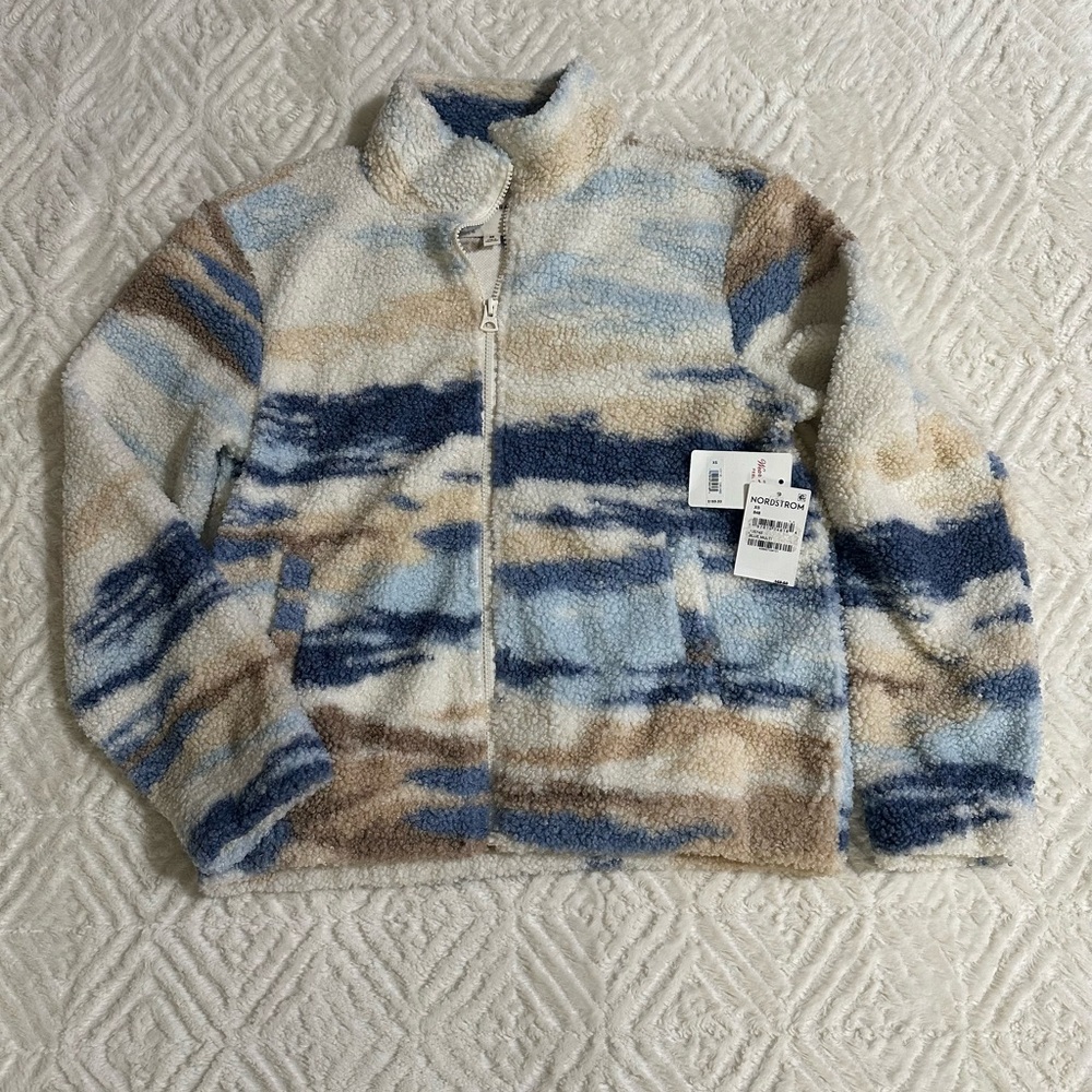 Lucky Brand' Fleece Jacket - Blue and Brown